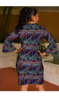 RIDLEY- Printed 3/4 Sleeve Dress