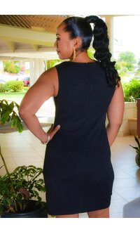 GLAMOUR RYDEN- Armhole 2 Tone Dress with Small Bow