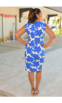 Shelby & Palmer RONIA- Floral  Dress with Gathers & Cut Out Neckline
