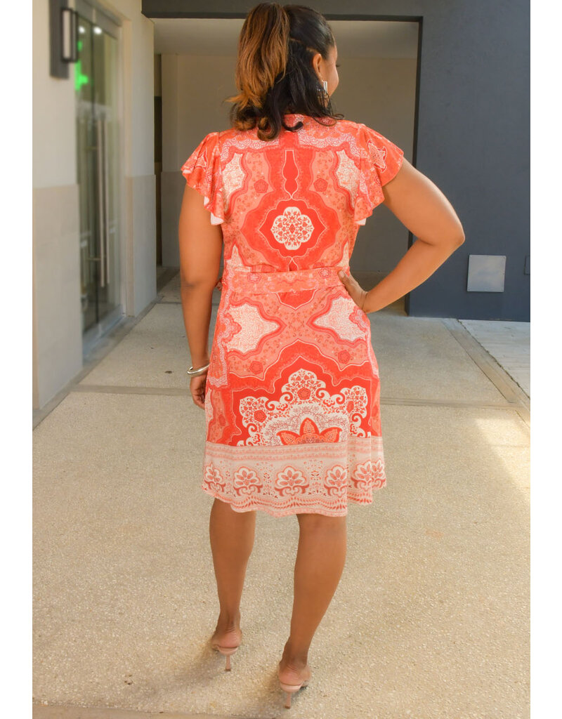 SUNNY LEIGH IORELLA- Printed Lap Top with Frill Sleeves