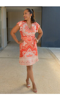 SUNNY LEIGH IORELLA- Printed Lap Top with Frill Sleeves