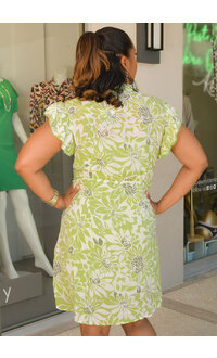 MLLE Gabrielle GITTY- Printed Botton Down with Double Frill Sleeve