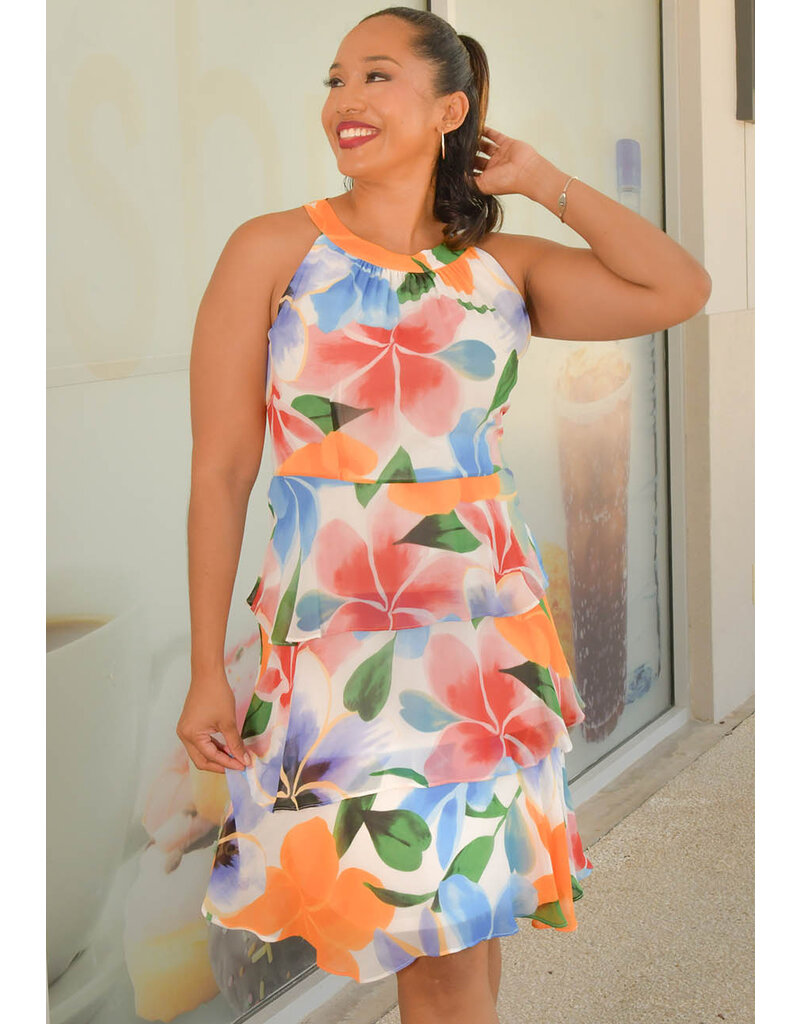 Jessica Rose FILYN- Armhole Floral Dress with Shutter Hem