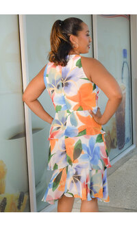 Jessica Rose FILYN- Armhole Floral Dress with Shutter Hem