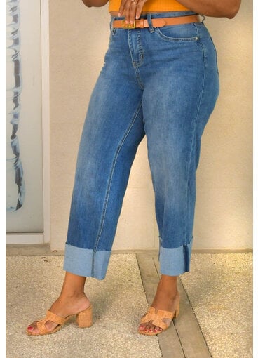 Royalty ZILPA- 3/4 Jeans with Fold Hem