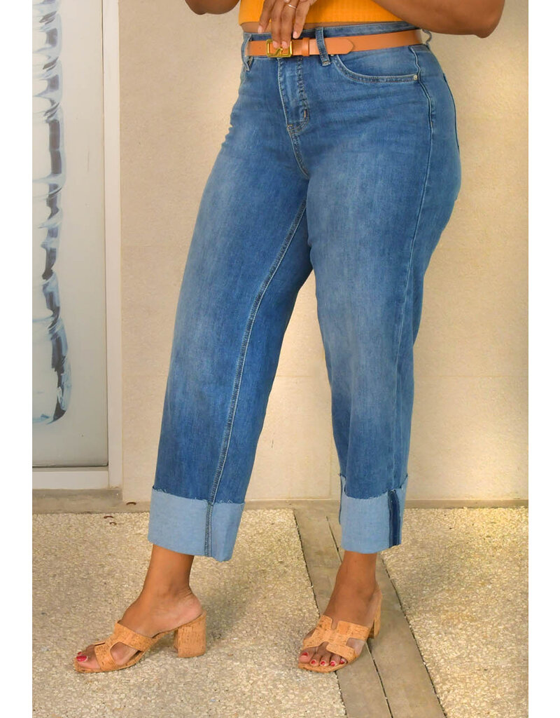 Royalty ZILPA- 3/4 Jeans with Fold Hem