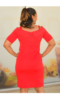 GLAMOUR UBIE- Solid Cold Shoulder with Rose