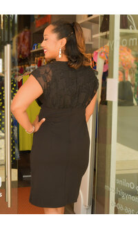 RELINK- Solid Dress with Chiffon Top