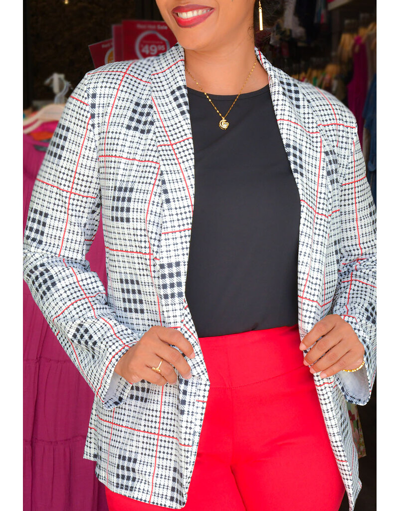 ADORE Printed Long Sleeve Faux Pocket Jacket