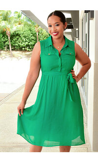 GERT- Armhole Dress with Collar & Band