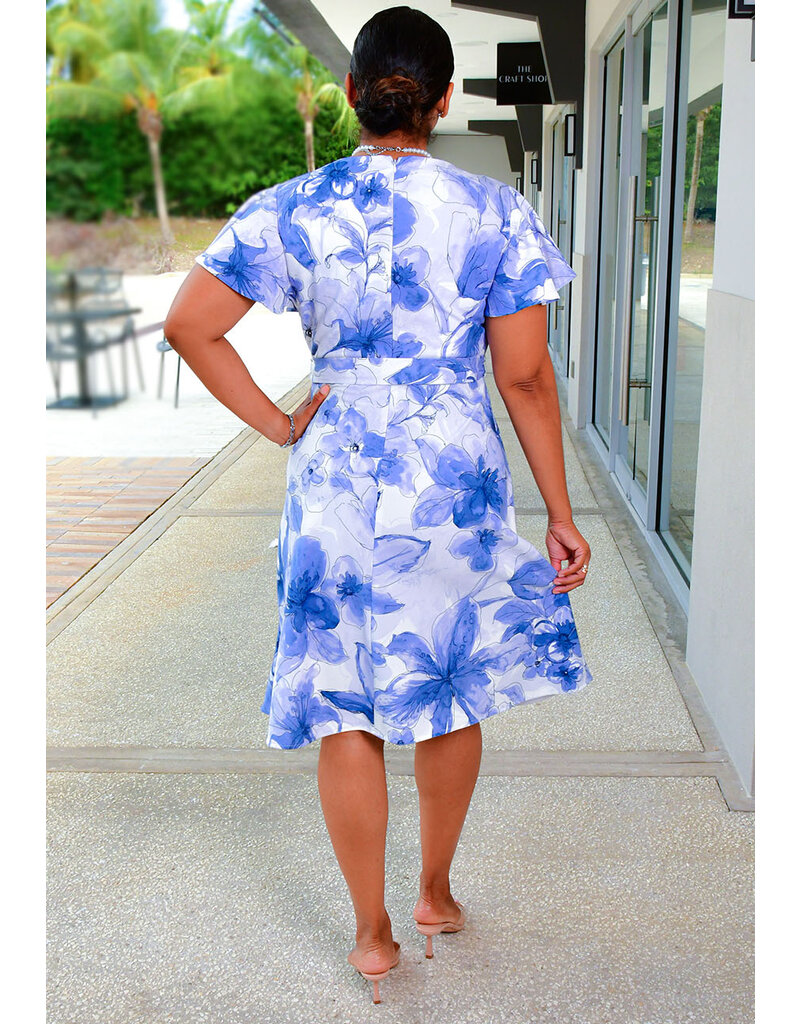 Shelby & Palmer REES- Floral Lap Top Dress with Band