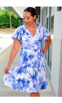 Shelby & Palmer REES- Floral Lap Top Dress with Band
