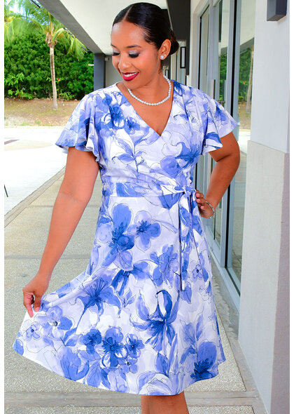 Shelby & Palmer REES- Floral Lap Top Dress with Band