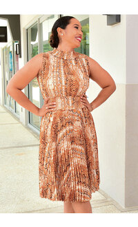 NANETTE LEPORE ROBICA- Printed Steam Pleated with Elastic Waist