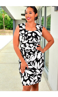 Shelby & Palmer RONIA- Floral Print Dress with Gathers