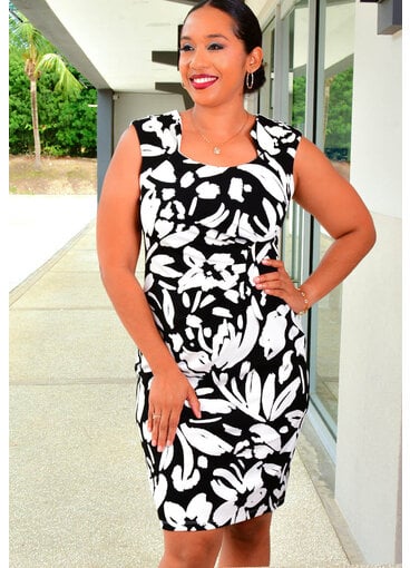 Shelby & Palmer RONIA- Floral Print Dress with Gathers