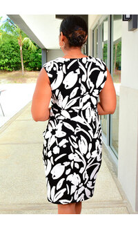 Shelby & Palmer RONIA- Floral Print Dress with Gathers