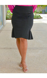 HOPE & HARLOW Solid Side Pleat Skirt