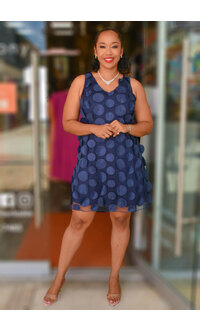 GLAMOUR MELINDA- Armhole Dress with V-Neck