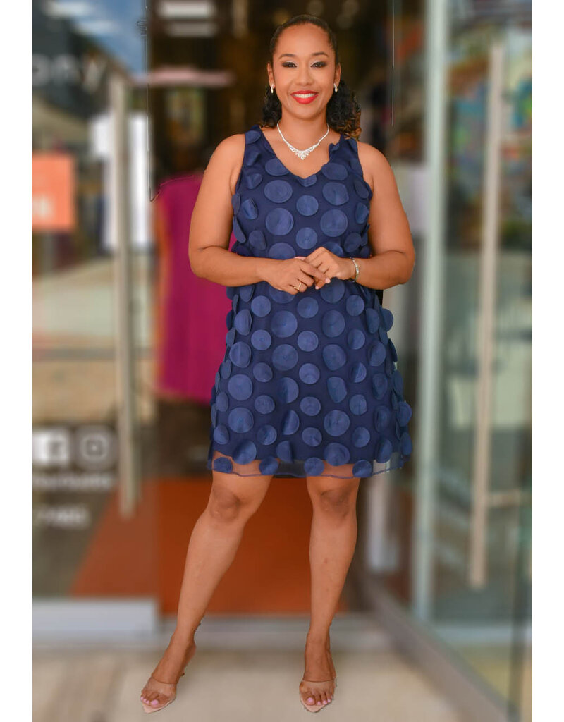 GLAMOUR MELINDA- Armhole Dress with V-Neck