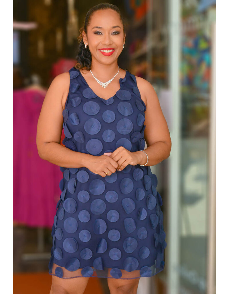 GLAMOUR MELINDA- Armhole Dress with V-Neck