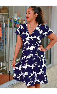 Shelby & Palmer REES- Floral Lap Top Dress with Band