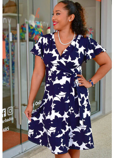 Shelby & Palmer REES- Floral Lap Top Dress with Band