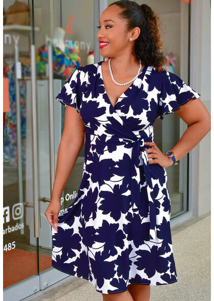 Shelby & Palmer REES- Floral Lap Top Dress with Band
