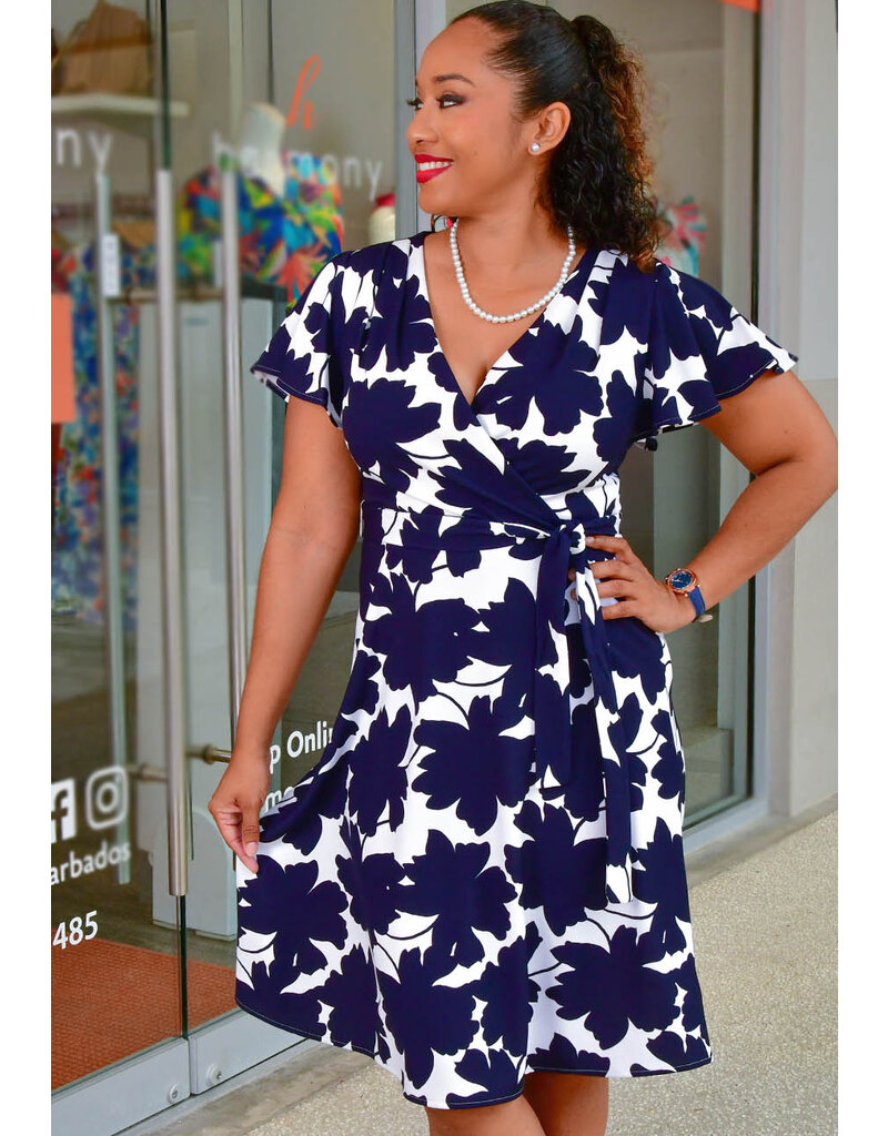 Shelby & Palmer REES- Floral Lap Top Dress with Band