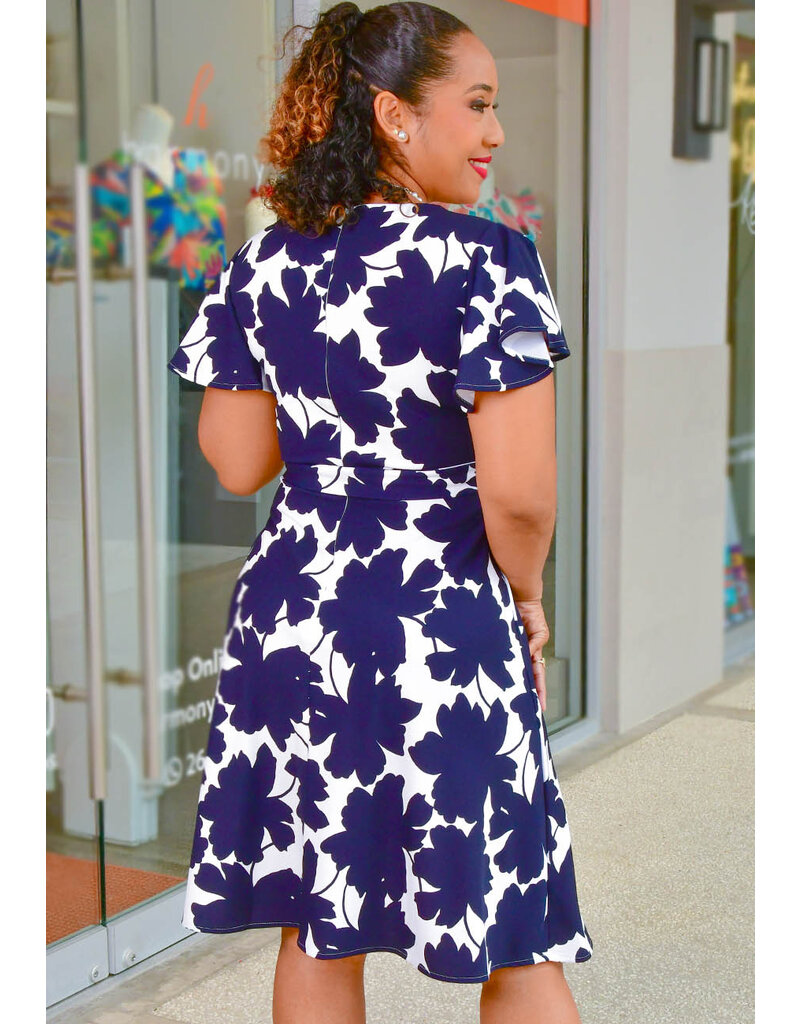 Shelby & Palmer REES- Floral Lap Top Dress with Band