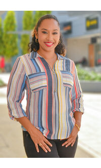 HOPE & HARLOW VARDON- Zip Up Top with Long Sleeves & Collar