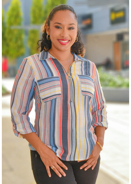 HOPE & HARLOW VARDON- Zip Up Top with Long Sleeves & Collar