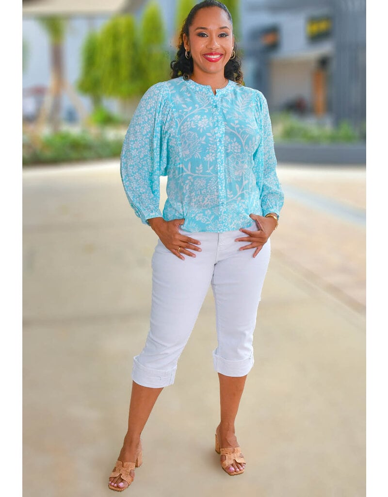 ZAC & RACHEL VELIKO- Printed Button Down Top