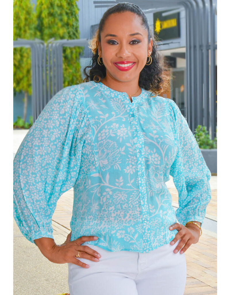 ZAC & RACHEL VELIKO- Printed Button Down Top