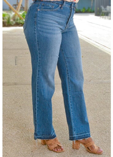 Royalty ZHOTO- Wide Leg Pants with Fuzz Hem