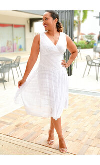 LUCAS- Armhole Lap Top Dress with Points