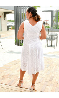 LUCAS- Armhole Lap Top Dress with Points