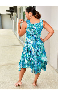 FIOT- Printed Lap Top Dress with Points