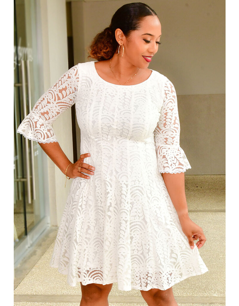 MINIJA- Flare Dress with Bell Sleeves