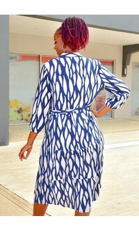 MLLE Gabrielle KASHMI- Printed Bottom Down Dress