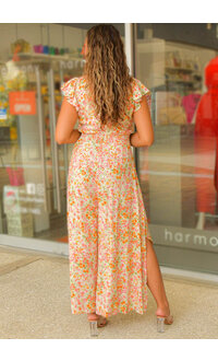MSK KEVIA- Foil Print Jumper with Elastic Neck & Waist