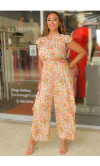 MSK KEVIA- Foil Print Jumper with Elastic Neck & Waist
