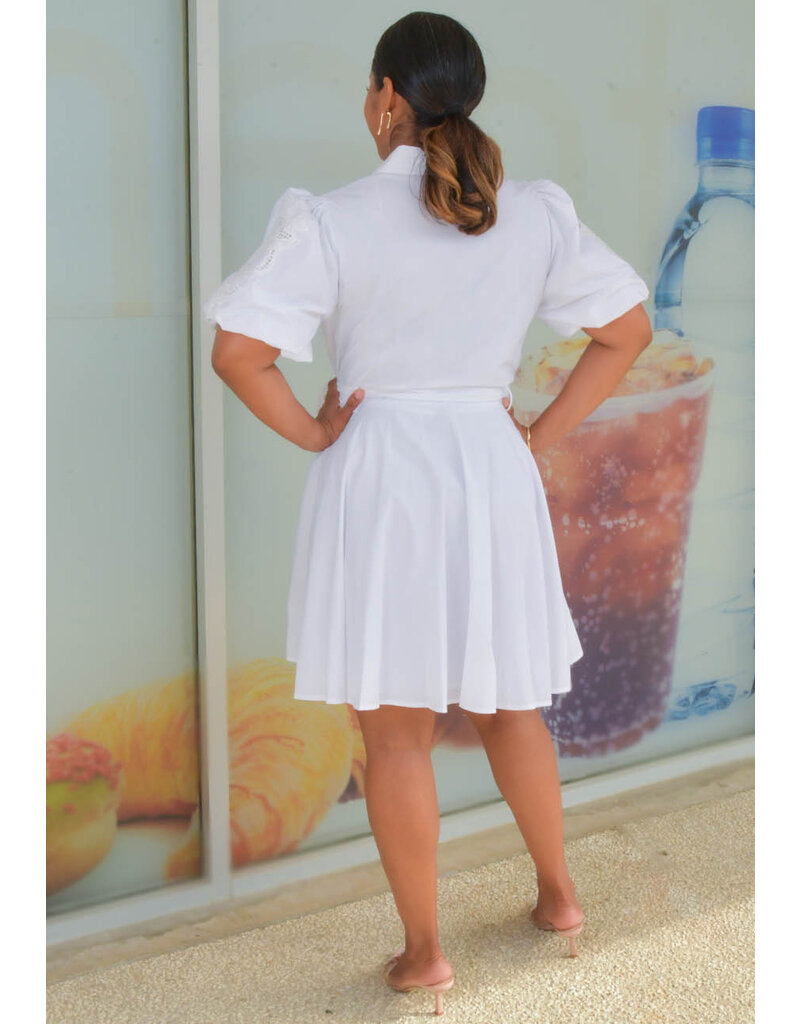 KIEA- Solid Button Down Dress with Collar