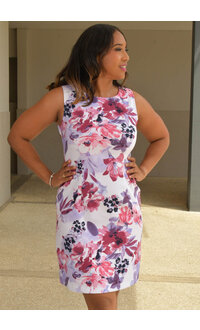 PENNY- Floral Print Broad Strap Dress