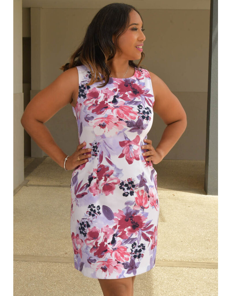 PENNY- Floral Print Broad Strap Dress