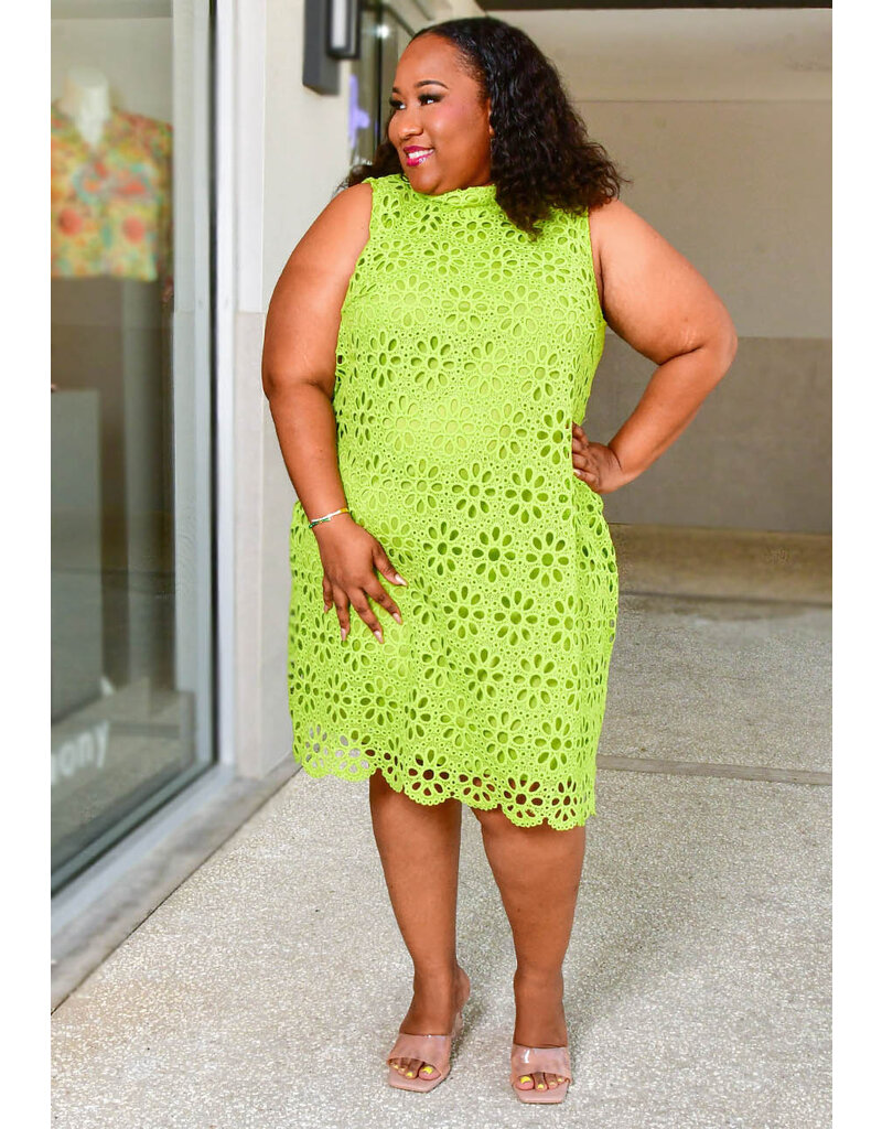 Signature CHEN- Plus Size Dress with Cut Outs