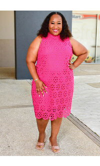 Signature CHEN- Plus Size Dress with Cut Outs