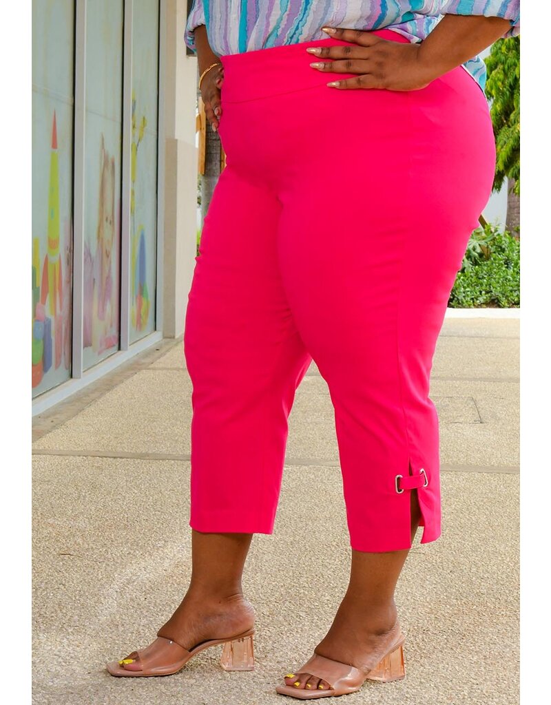 ZAC & RACHEL ZIX- Plus Size Capri Pull On Pants with Split
