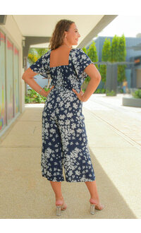 IVOREE- Floral 3/4 Jumper with Frill Sleeves