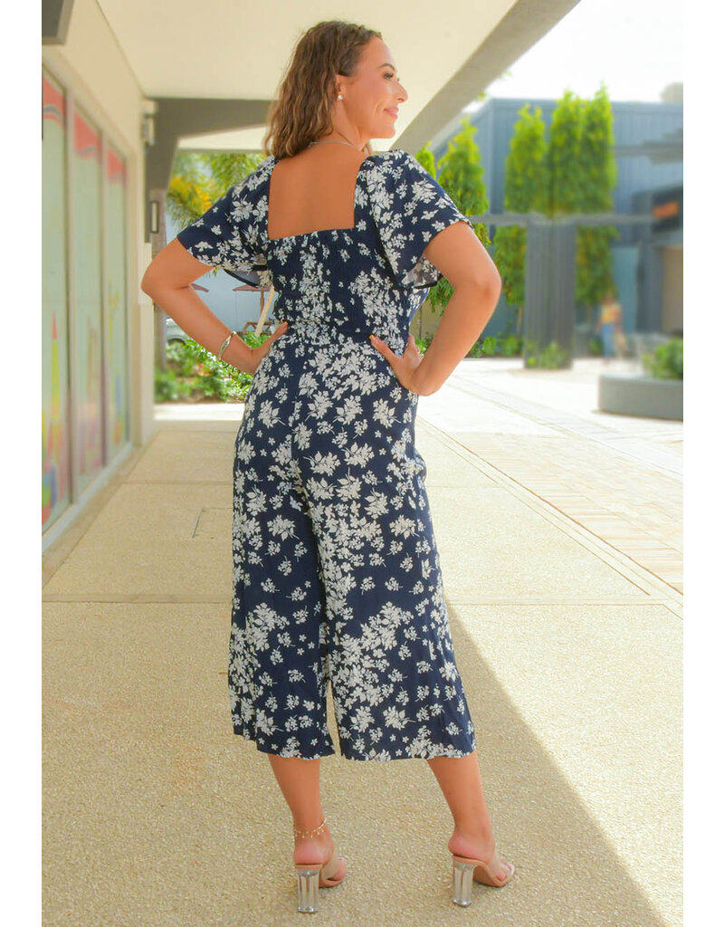 IVOREE- Floral 3/4 Jumper with Frill Sleeves